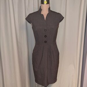 Elegant Taupe Calvin Klein Cap Sleeve Dress sz 2 Read